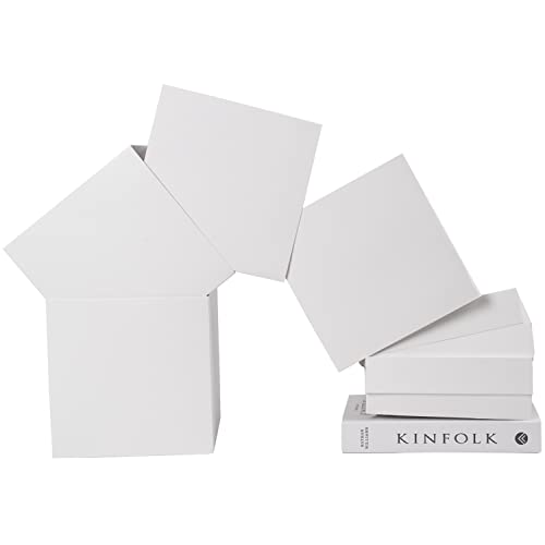 Elephant-package 8.7" Medium Birthday Gift Boxes with Lid and Ribbon, Square Gift Boxes - 4 Pcs (White), Bridal Showers, W...
