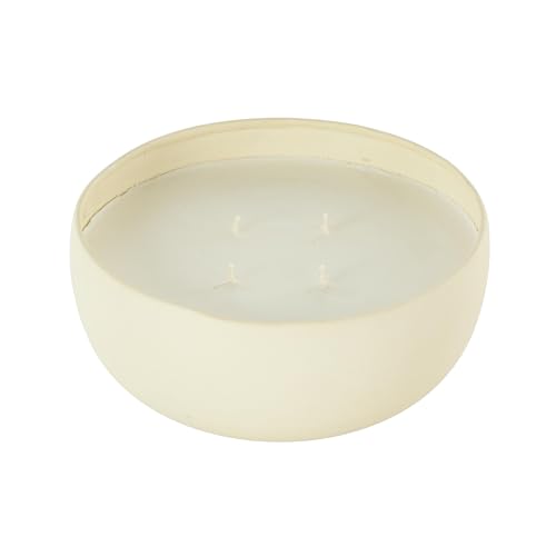 Deco 79 Metal Decorative Candle Floral Paradise Scented Textured 34oz 4 Wick Aromatherapy Candle with White Wax, Wax Aroma...