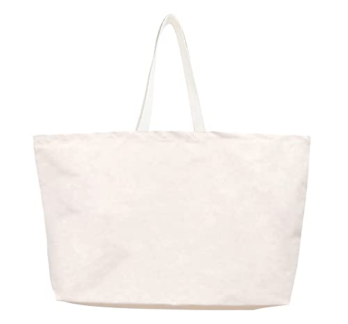 LLYLIU Large Canvas Tote Bag-Extra Big Shopping Beach Totes Bags Reusable Largest Grocery Plain Solid Bag 28"x8"x16"