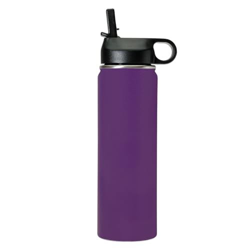 LaserGram Personalized Water Bottle, Cat with Butterfly, Stainless Steel Double Wall Vacuum Insulated with Flip Top Straw,...