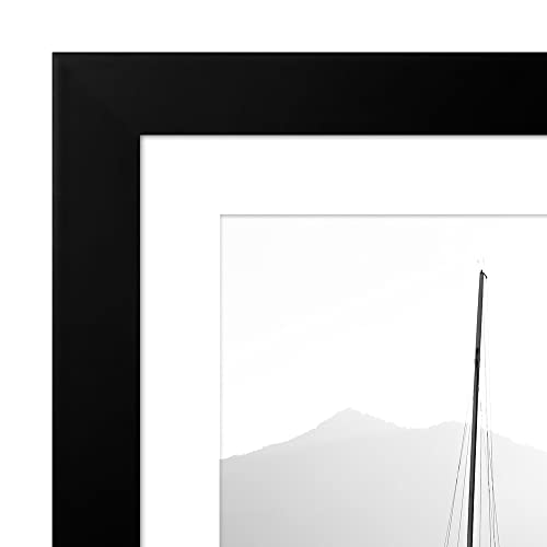 Americanflat 10x12 Picture Frame with Shatter-Resistant Glass - Use as 8x10 Frame with Mat or Display 10x12 Photo Without ...