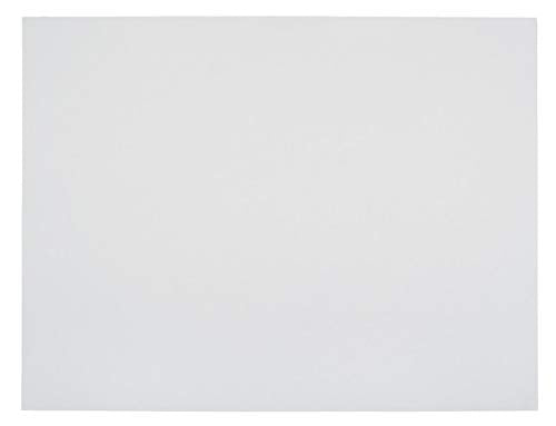 School Smart Railroad Poster Board Paper, 22 x 28 Inches, 6-Ply, White, Pack of 25