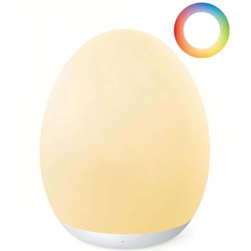 JolyWell Night Light for Kids, Baby Night Light with 7 Colors Changing Mode & Stepless Dimming, Nursery Night Light BPA Fr...