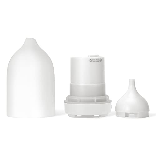 Essential Oil Diffusers,Handmade Ceramic Aromatherapy Diffuser for Room and 9 Colors Night Light for Home,Auto-Off (White)