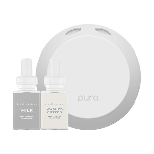 Pura Smart Home Fragrance Device Starter Set - Pura 4 - Scent Diffuser for Home - Includes Fragrance Aroma Diffuser - Squa...