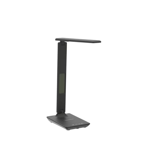 LAOPAO Desk Lamp with Wireless Charger: USB Charging Port, Table Lamp with Clock, Desk Lamps for Home Office College Dorm ...