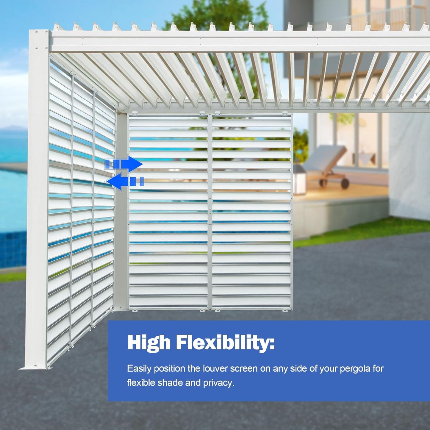 Outdoor Louvered Pergola Accessories Pergola Screens