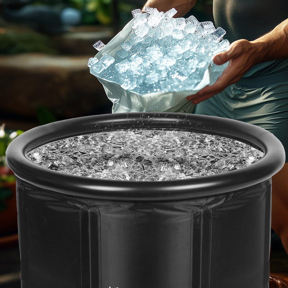 105 Gallons Ice Bath Cold Plunge Tub With Cover For Indoor Outdoor For Recovery, Cold Water Therapy, Athletes