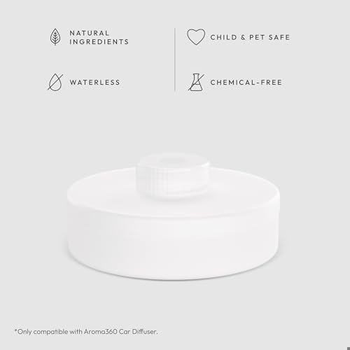 Aroma360 - Smart Car Diffuser Oil - Escapade - Premium Car Air Freshener Cartridge - Lemon, Ocean, Bergamot & Fragrant Jas...