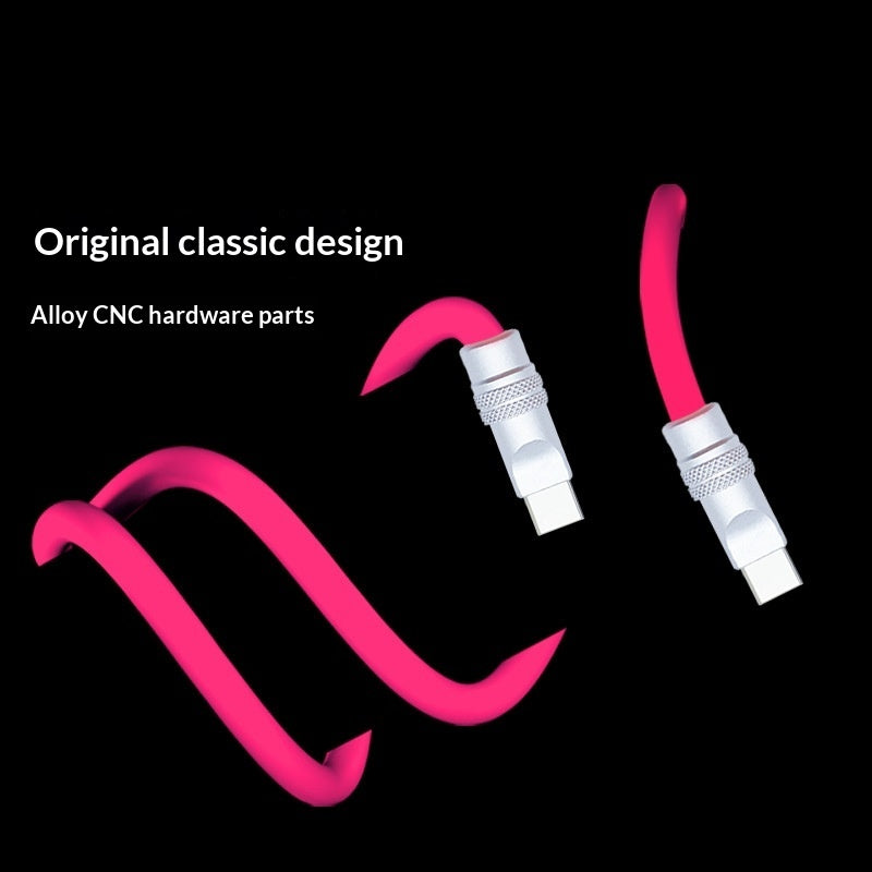 PD Fast-charging Dual-head Ultra-soft Silicone Data Cable