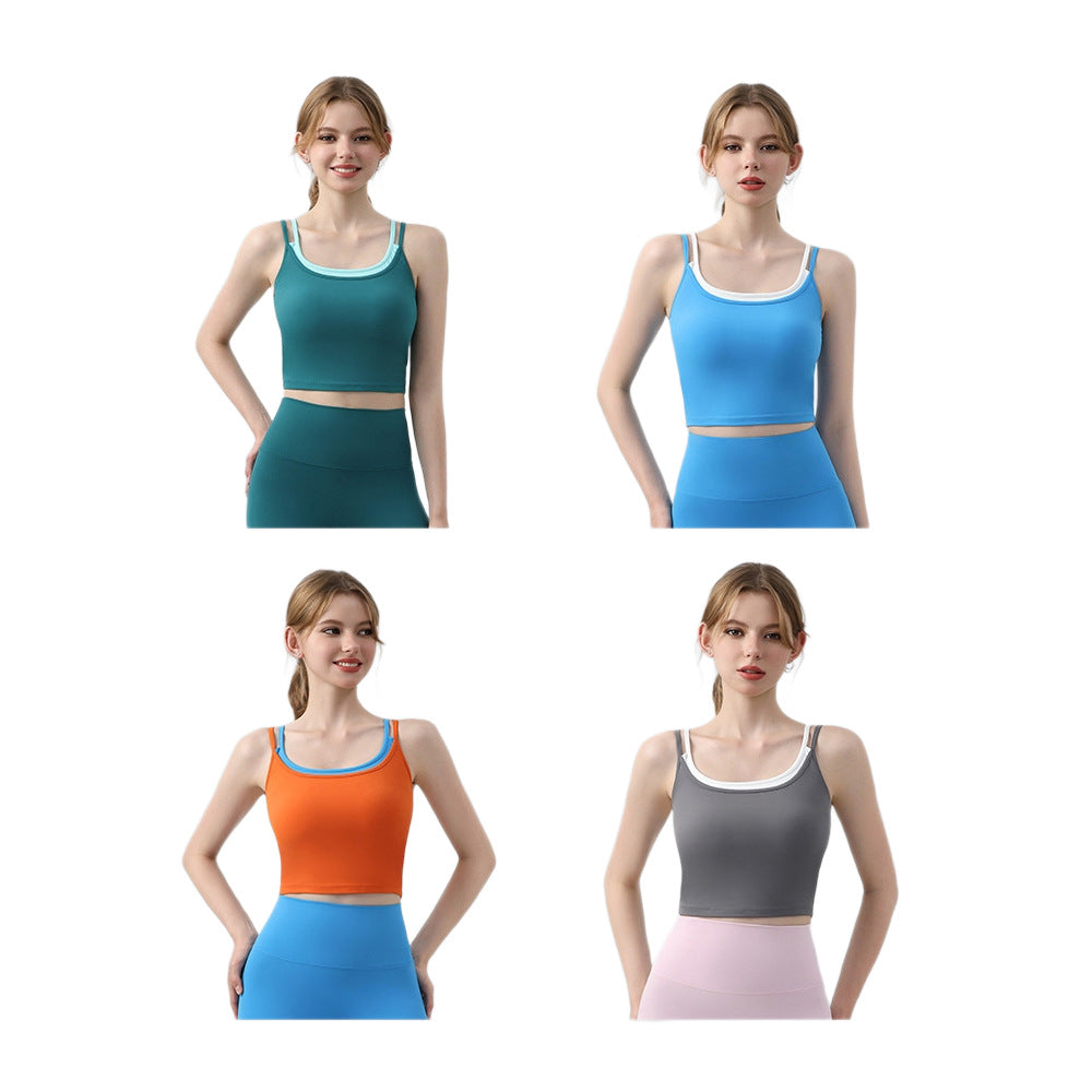 Womens Training Fitness Bra One-Piece Yoga Tank Top