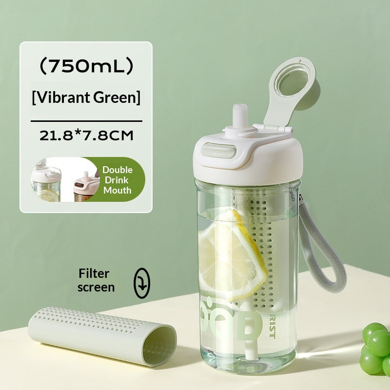 Portable Summer Flower Tea And Fruit Tea Plastic Cup