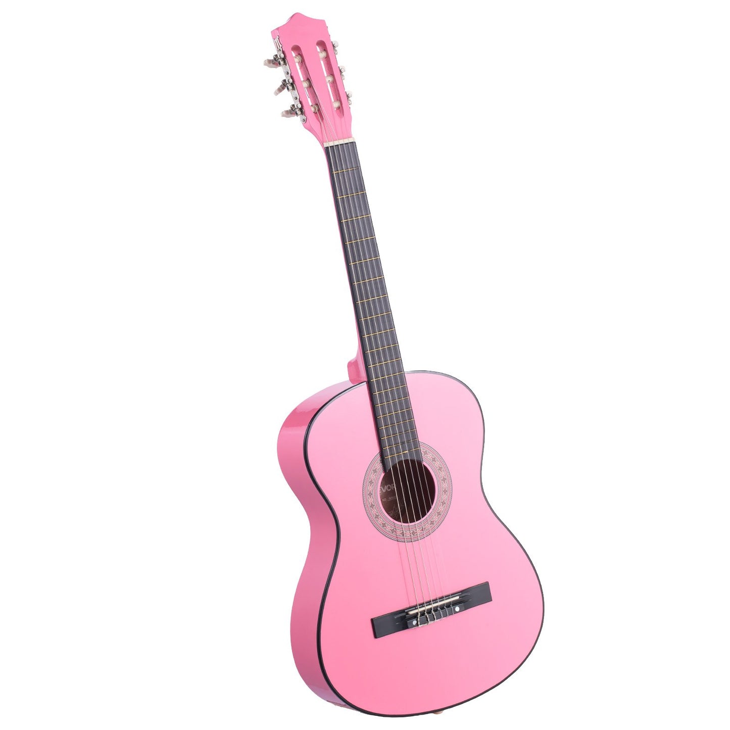 Classical Guitar, 38 Inch, Wood Classical Guitar Starter Kit For Beginners, With Nylon Strings, Gig Bag, Strap, Tuner, Extra Strings, Picks, Capo, Basswood, For Teenagers Adults Students, Pink