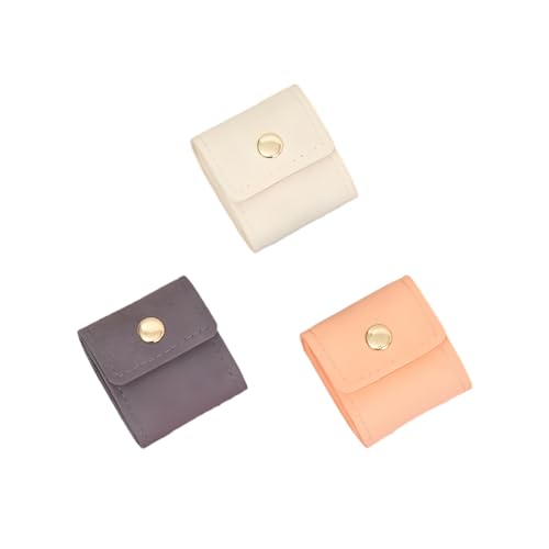 LVYKING 3-piece set of Buckle Mini Travel Jewelry Pouch, Compact Travel Jewelry Storage Bag, Foldable Jewelry Organizer fo...