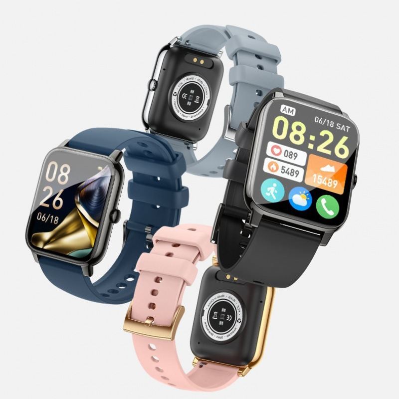 Smart Watch P90 New 185 Square Screen Bluetooth Calling Information Reminder Breathing Training Heart Rate Sleep Monitoring