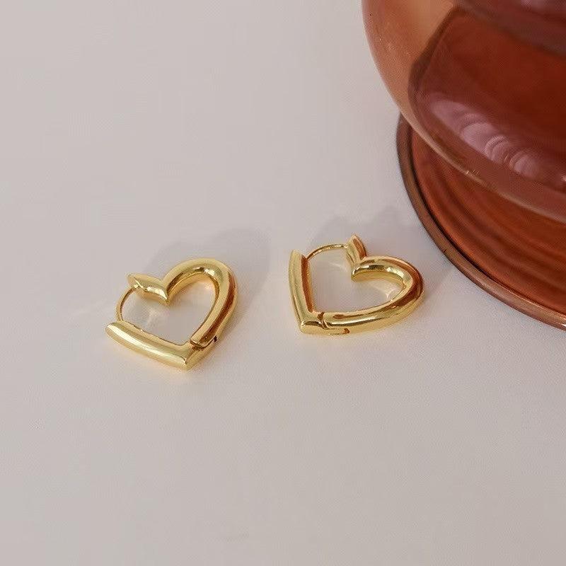 Minimalist Brushed Metal Earrings Women Silver Needle High Sense Stud Earrings Fashion Jewelry