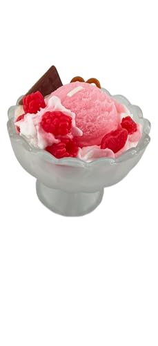 Generic Ice Cream Aromatherapy Candles, Glass Goblet, Decorative Dessert Shape, Fruits Fragrance, Birthday Festival Gift (...