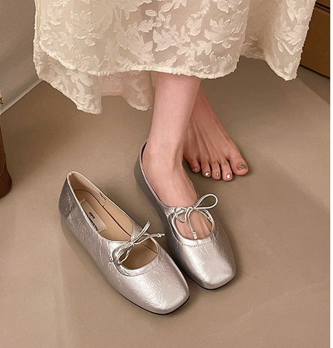 Flat French Gentle Wanwan Shoes For Women, 2026 New Spring Soft Sole Versatile Grandma Flats, Ladies Dress Shoes For Matching Dresses