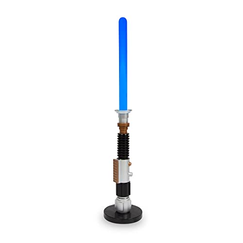 Star Wars OBI-Wan Kenobi Blue Lightsaber 24-Inch Desktop LED Mood Light | Nightstand Table Lamp for Bedroom, Desk, Playroo...