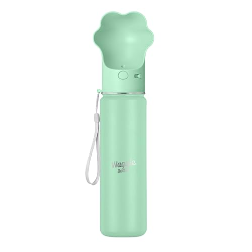 Waggle Bottle Stainless Steel Dog Travel Water Bottle, Vacuum Insulated Portable Dog Water Dispenser, Large Bottle with Dr...