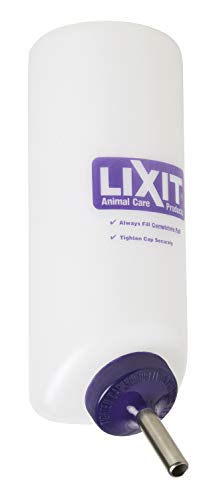 Lixit Small Animal Wide Mouth BPA-Free Water Bottle, 32 Oz, Translucent