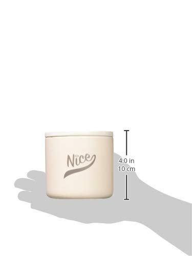 DecoFlair CDL6514 White Ceramic Holiday Nice Candle