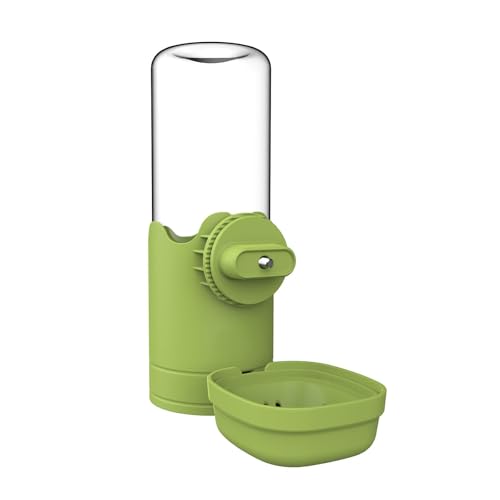TOKAYIFE Pet Water Bottle for Cage Crate 26oz Automatic Feeding Water Dispenser for Dog Cat Rabbit (Green, 26oz)
