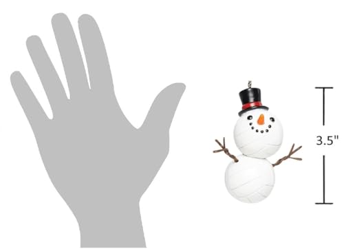 The Bridge Collection Volleyball Snowman Ornament - Unique and Fun Volleyball Smiling Snowman Christmas Tree Ornament - Ke...