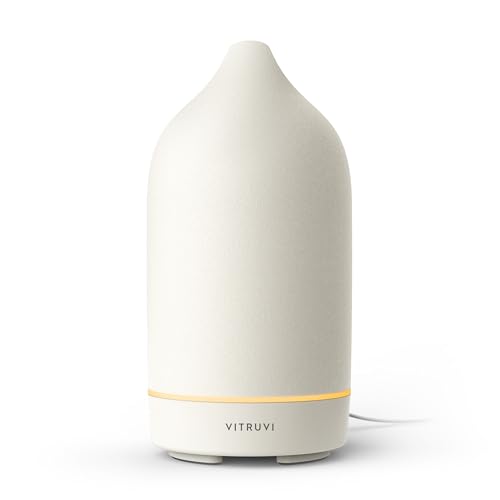 Vitruvi Stone Diffuser, Ceramic Ultrasonic Essential Oil Diffuser for Aromatherapy | Ceramic Diffuser, Diffusers for Home,...