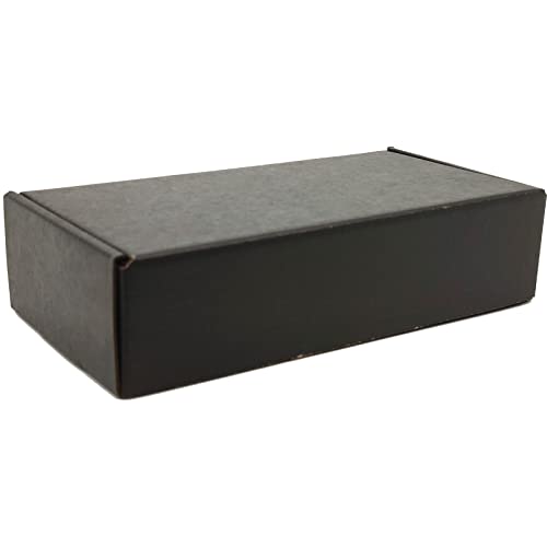 SENIAOAI Small 8x4x2 Black Shipping Boxes for Packaging Small Business Set of 25 Mailer Corruagated Cardboard Boxes for Sh...