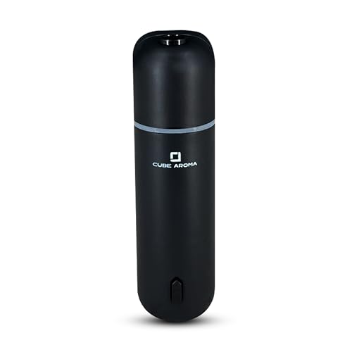 Cube Aroma CA-06 Black Diffuser - Aromatherapy Diffuser - Compact Essential Oil Fragrance Diffuser - 2 Modes - Auto Power ...