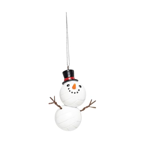 The Bridge Collection Volleyball Snowman Ornament - Unique and Fun Volleyball Smiling Snowman Christmas Tree Ornament - Ke...