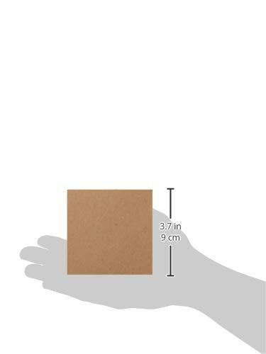 Beadaholique 16-Piece Kraft Square Cardboard Jewelry Boxes, 3.5 by 3.5 by 1-Inch, Brown