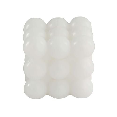 Efavormart 2 Pack | White 2" Bubble Cube Paraffin Wax Candles, Unscented Square Pillar Candle, Party Favor Gift