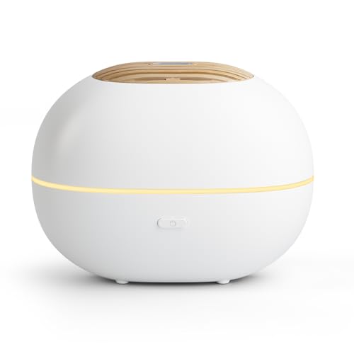 Soulorigin 100ml Mini Essential Oil Diffuser, Portable Aromatherapy Diffuser with Warm Light, One-Button Control, Auto Shu...