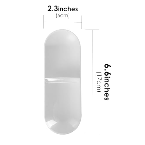 Adorila 2-Pack Travel Cotton Swab & Round Holder, 2-Compartment Organizer with Silicone Band Closure for Luggage & Weekend...