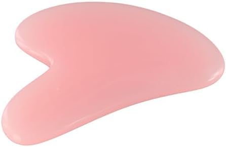 2Pcs Pink Manual Jade Roller and Gua Sha Set, Resin Facial Massage Tools for Face Eye Neck, Natural Beauty Skin Care Tools...