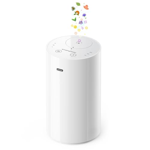 Waterless Essential Oil Diffuser, Portable Aromatherapy Diffuser with 20mL Capacity, Battery Operated Mini Scent Diffuser,...