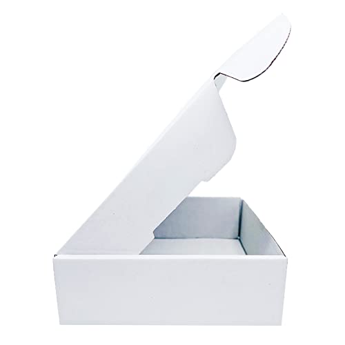 Small White Box 6 x 6 x 2 Inch 50 Pack Recyclable Corrugated Gift Mailers Storage Business Packaging Shipping Boxes