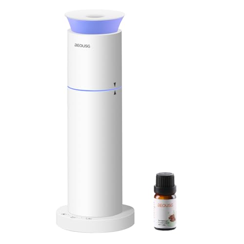 BEOUSG Waterless Essential Oil Diffuser for Home,Scent Diffusers with 3 Timer Settings, 3 Mist Levels for Spas Room Studio...