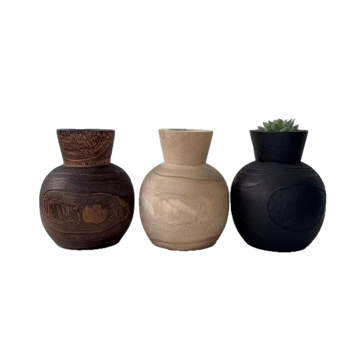 Minimalist Wooden Vase Creative Home Decor Piece