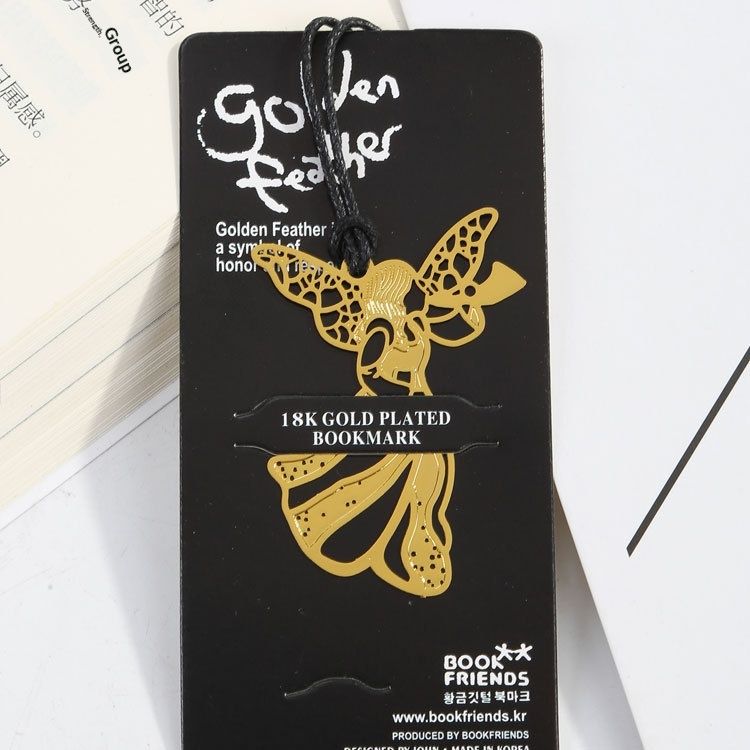 Korean-style Metal Bookmark Clips Exquisite Set Gold Color