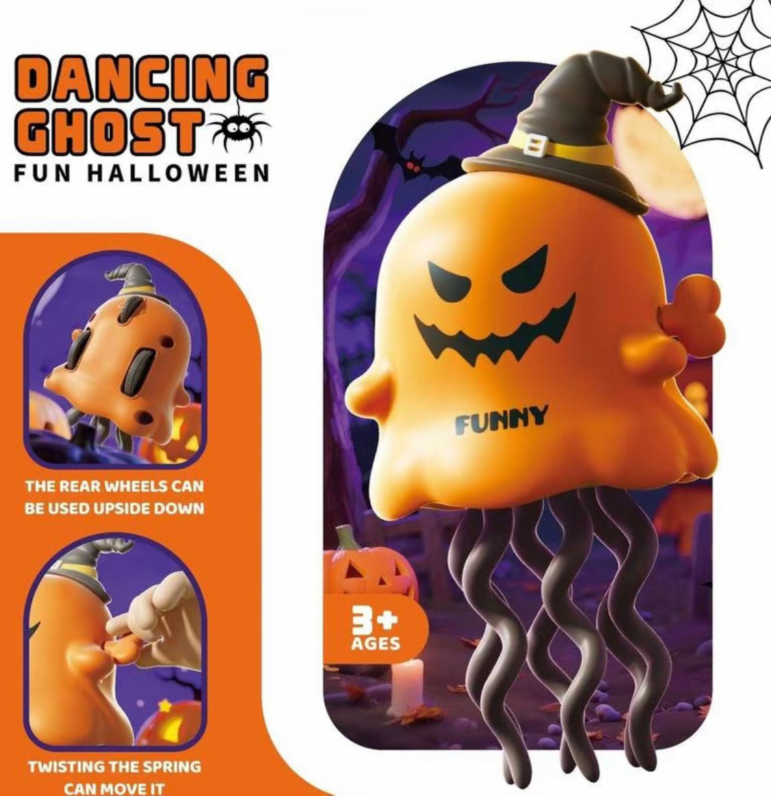 Christmas Halloween Wind-Up Toy, Magical Mini Dancing Ghost, Twisting Sliding  Doll, Stress Relief Small Toy, Kids Festival Gift