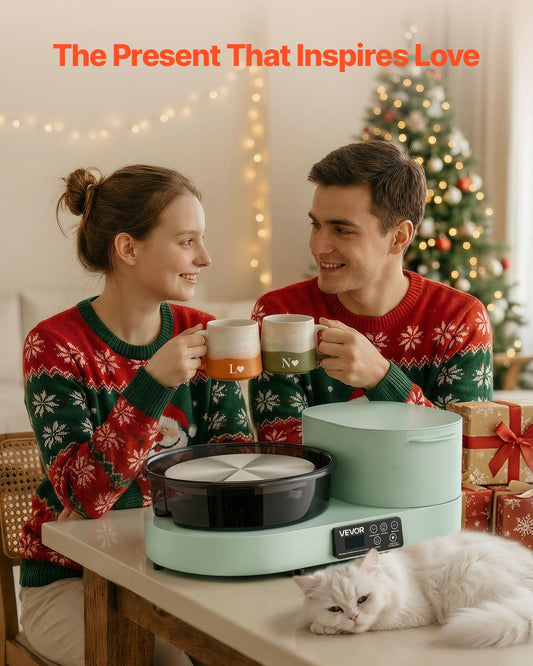 Pottery Wheel For Adults, 11" Aluminum Turntable, 450W Electric Table Top Pottery Wheel With Foot Pedal, 30-300 RPM Adjustable Speed, Aluminum Body, For Beginners, DIY Clay Art Craft, Green