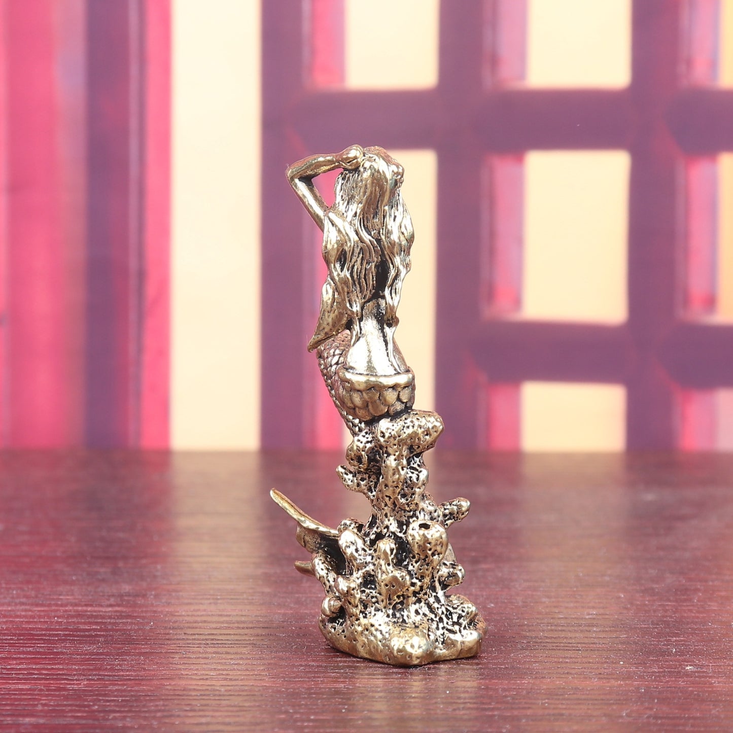 Solid Brass Mermaid Figurine Home Decor