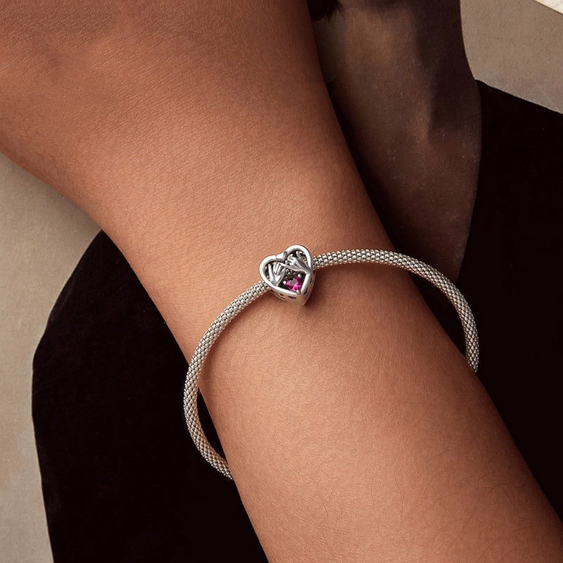 S925 Silver Love Eternal Agreement Beaded Diy Bracelet Accessories