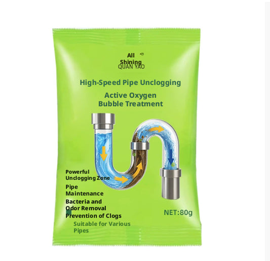 Pipeline dredged agent-Active oxygen foaming powder-green-80g-1 piece
