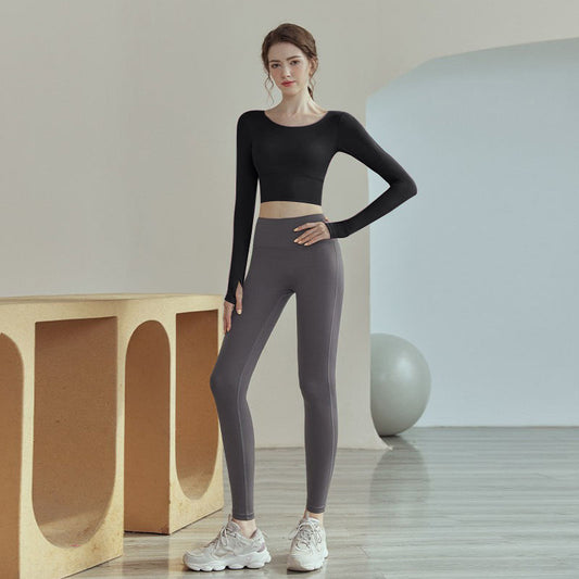 Yoga Long Sleeve Top Sports Workout Training Clothes Professional Pilates Breathable Suit