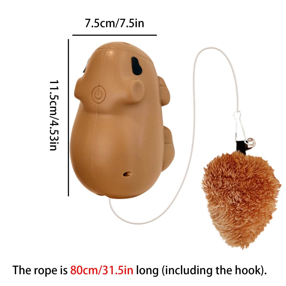 Cat Interactive Toys Sensor-Activated Automatic Interactive  Capybara Smart Cat Exercise Toys For Small Medium Large Play Exercise Boredom Relief Simulation