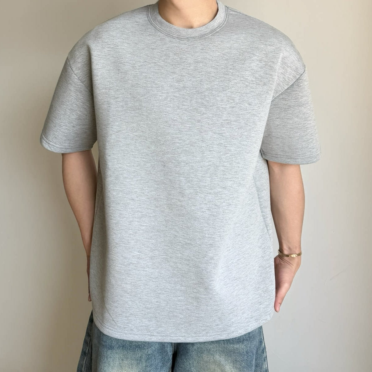 New-style Crew-neck T-shirt Loose-fitting With A Premium Feel